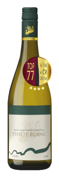 Láhev bílého vína Pinot Blanc 2015 Vinařství Tomanovský