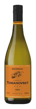 Láhev bílého vína Sauvignac 2023 Vinařství Tomanovský