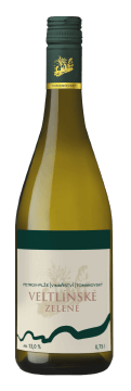 Láhev bílého vína Veltlínské zelené 2018 Vinařství Tomanovský
