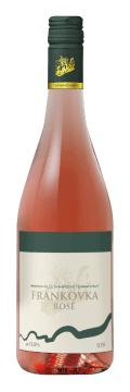 Láhev růžového vína Frankovka Rosé 2017 Vinařství Tomanovský